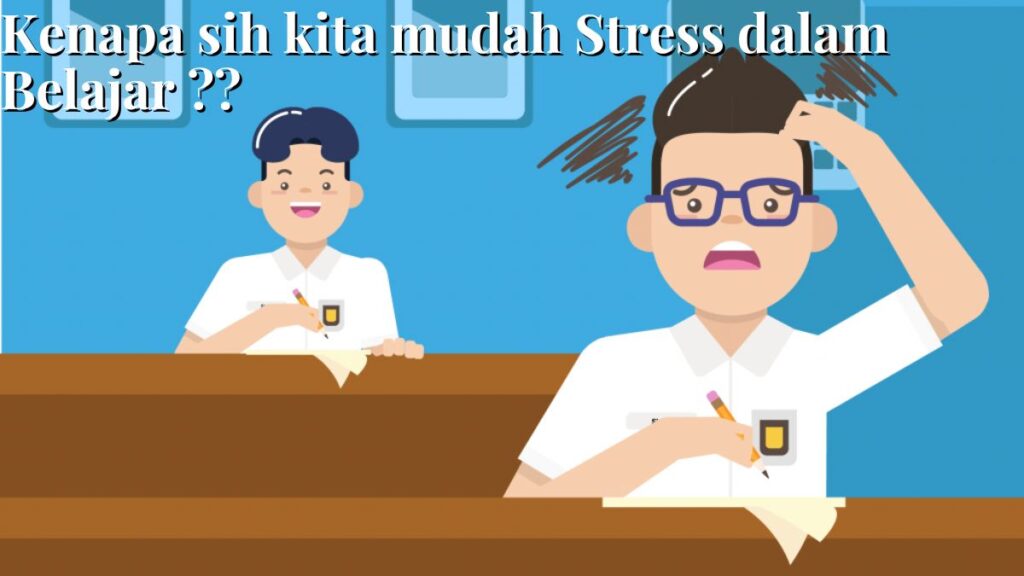 ini merupakan ilustrasi seseorang yang sedang stress dalam belajar