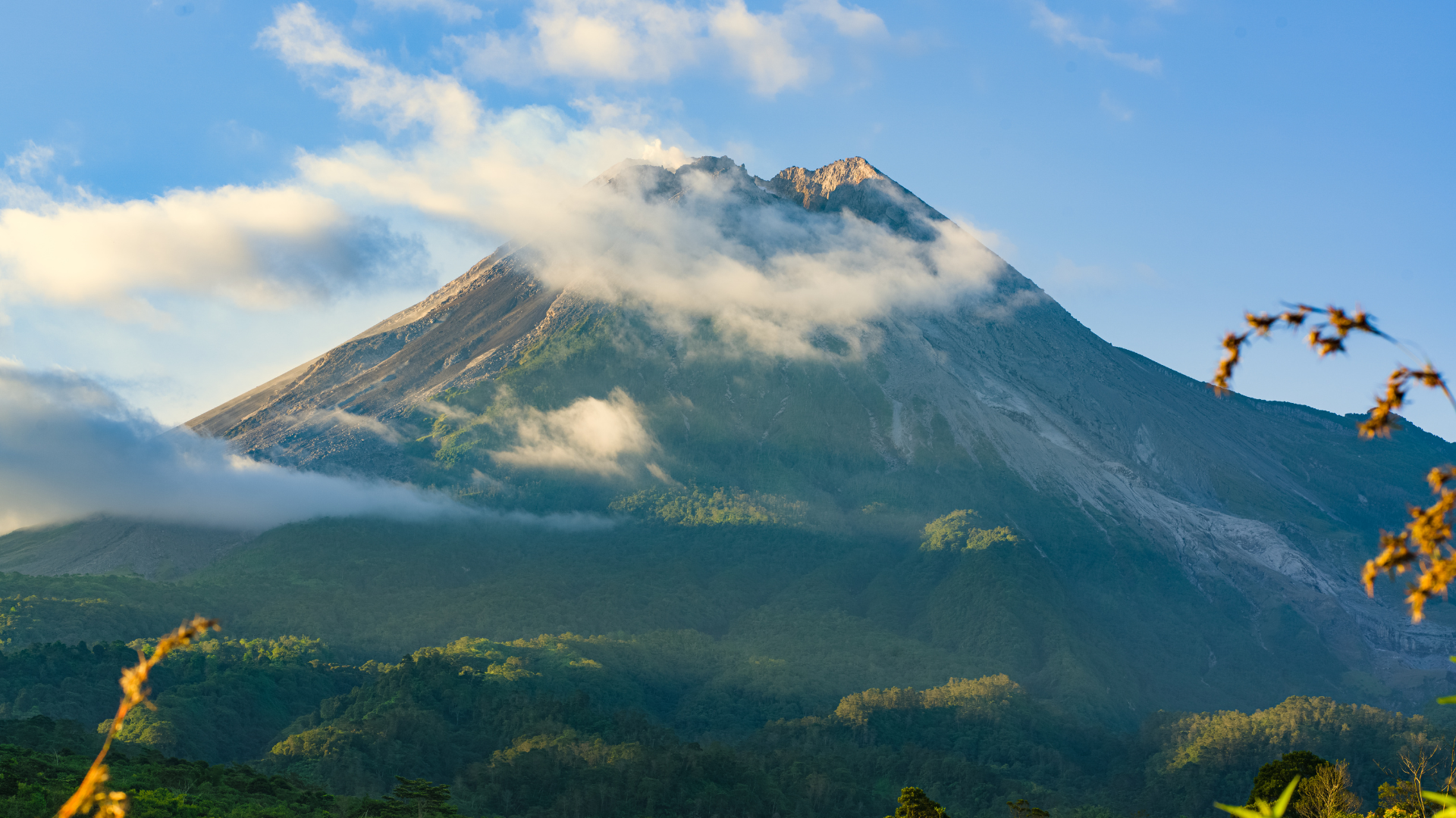 ini merupakan gambar lokasi pemandangan di gunung merapi